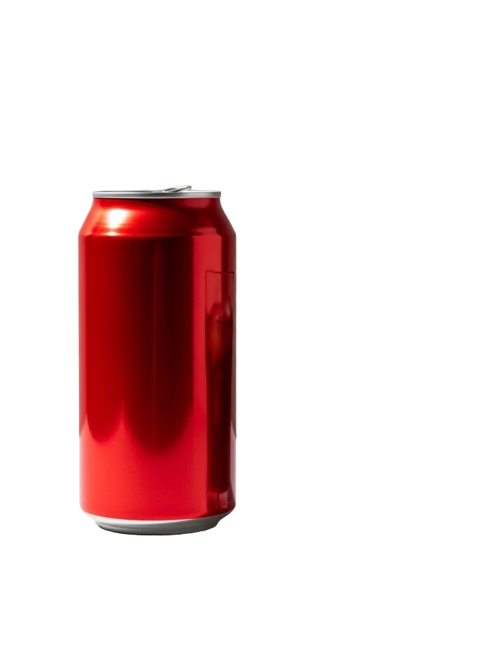 Transparent red can cutout result